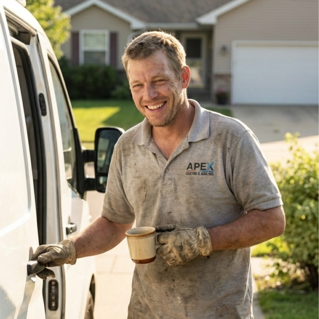 Happy contractor ready to help